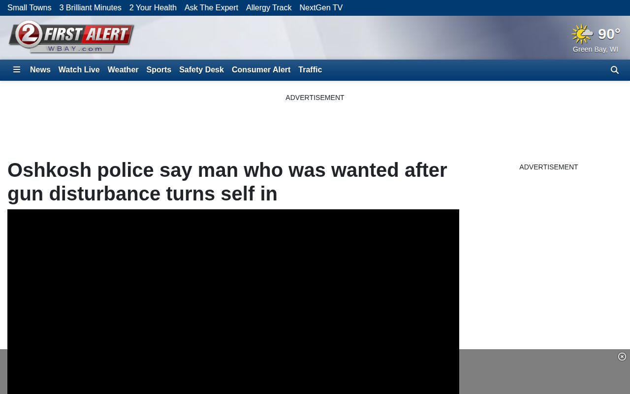 Winnebago County WBAY crime-news report with Oshkosh Police attribution